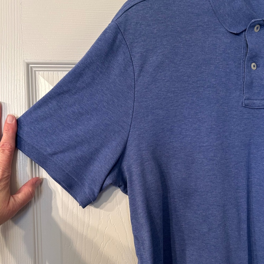 Polo Ralph Lauren Men's Blue Heathered Short Sleeve Polo Shirt‎ Size Medium - Picture 4 of 6